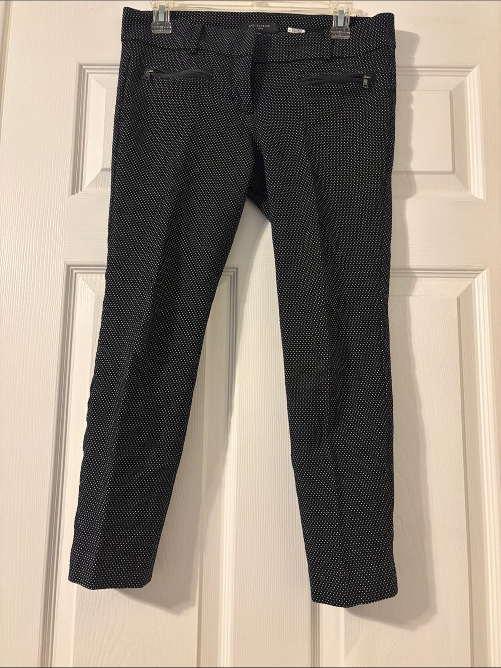 Women's Black Micro-Print Slim Jeans capris